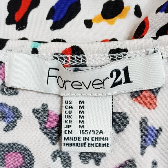 Forever 21 Multicolored Leopard Print Tank Top Juniors Size Medium - Picture 5 of 5